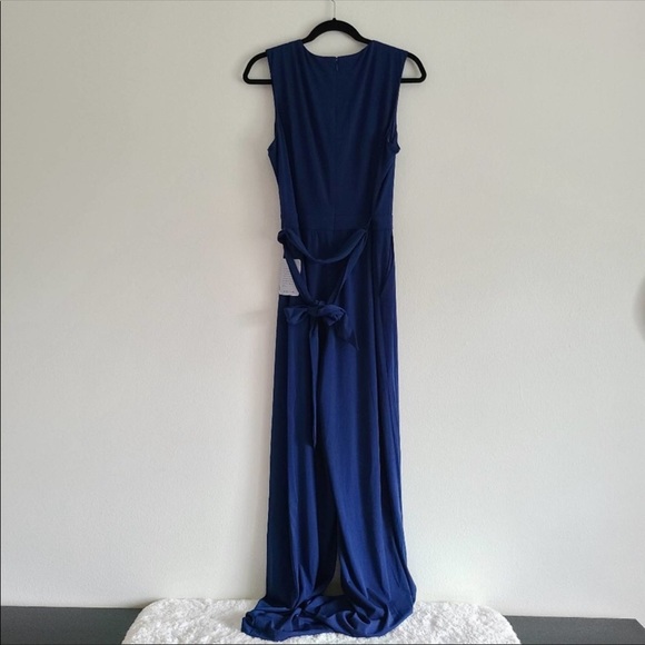 Vince Camuto Tie Wide Leg Sleeveless Jumpsuit - Picture 3 of 4